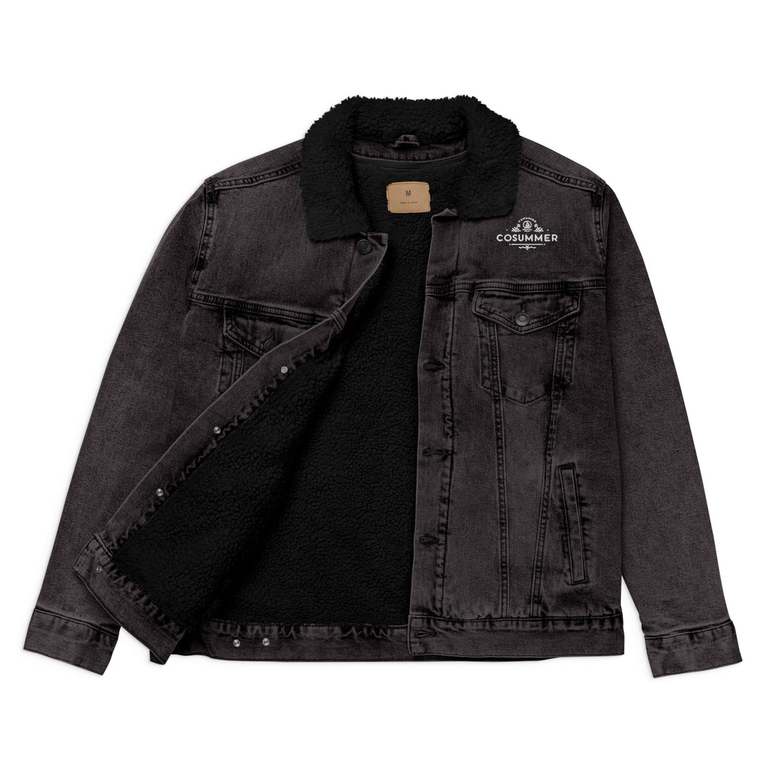 Black sherpa denim jacket